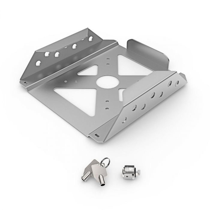 COMPULOCKS Soporte de seguridad para Mac Mini con candado de cable con llave Plata COMPULOCKS Soporte de seguridad para Mac Mini con candado de cable con llave Plata