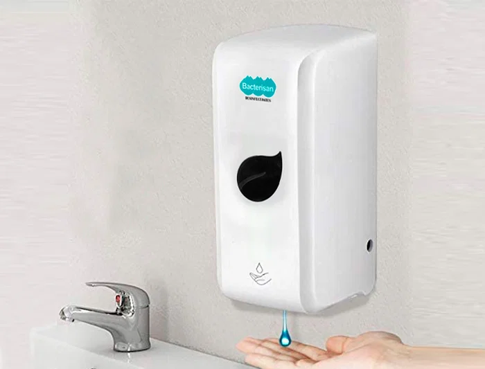 Dispensador Para Gel Y Jabon Bacterisan Para Pared Automatico 800 mL Blanco 125x140X270 mm
