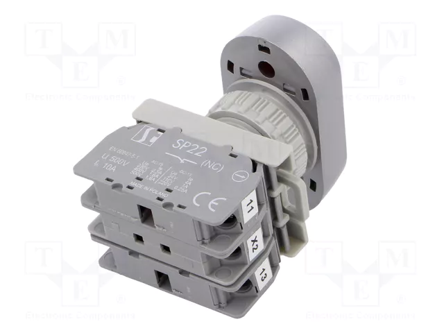 SPAMEL Interruptor Doble de 22mm con LED Rojo/Verde