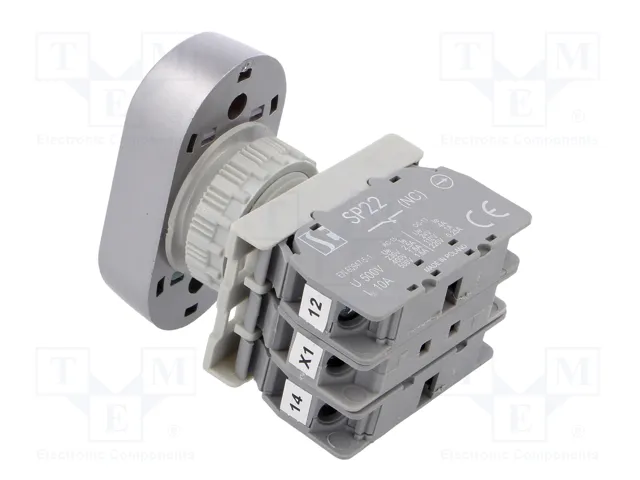 SPAMEL Interruptor Doble de 22mm con LED Rojo/Verde