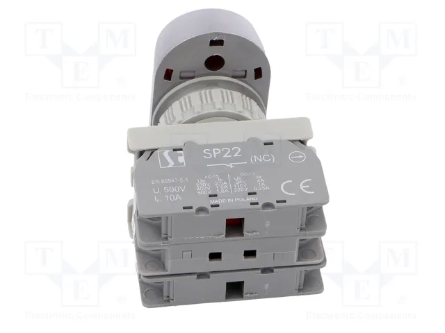 SPAMEL Interruptor Doble de 22mm con LED Rojo/Verde
