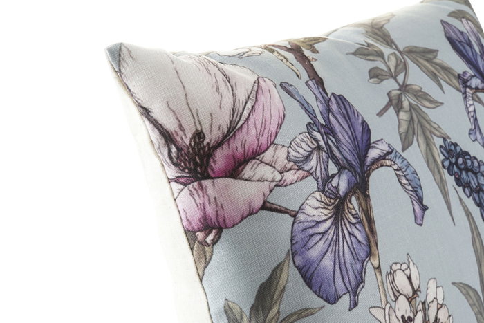 DKD Home Decor Cojín de Flores Multicolor (Surtido de 2)