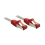 Lindy Cable de Red Cat6 Crossover S/FTP Gris/Rojo 10m