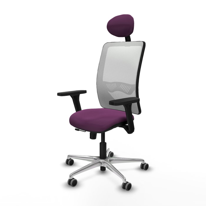 PIQUERAS Y CRESPO Silla de oficina Zulema con mecanismo Sincro/Traslack, Morado y Blanco PIQUERAS Y CRESPO Silla de oficina Zulema con mecanismo Sincro/Traslack, Morado y Blanco