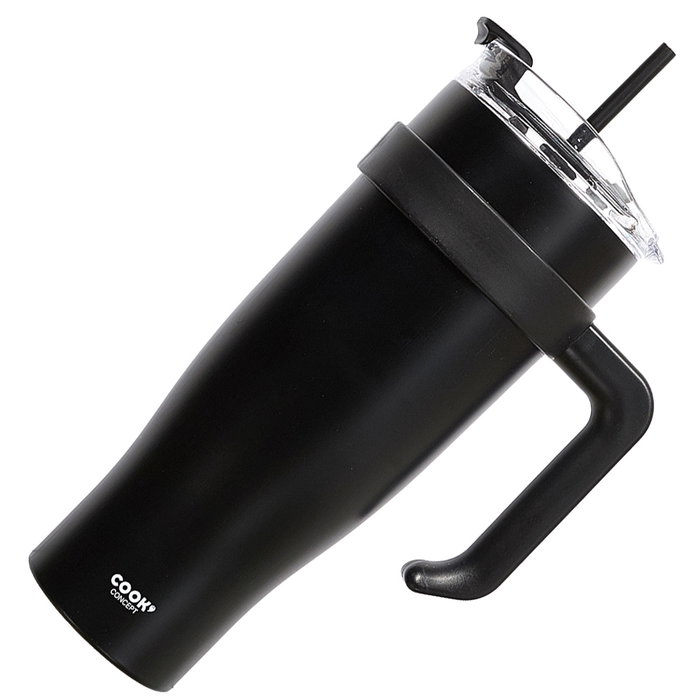 Cook Concept Mug Térmico Miami Monoc. 1,2 L - Acero Inoxidable, Mantiene Bebidas Frías y Calientes por 6 Horas, Ideal para Deportistas y Viajes