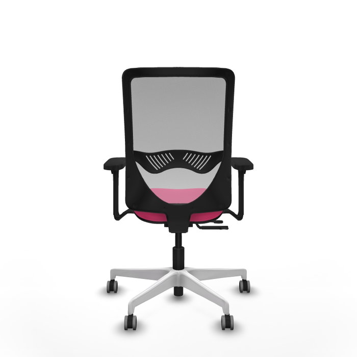 PIQUERAS Y CRESPO Silla de oficina Zulema Rosa y Gris con Brazos 3D PIQUERAS Y CRESPO Silla de oficina Zulema Rosa y Gris con Brazos 3D