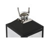 DKD Home Decor Set de 2 Farolas de Acero y Cristal Negro