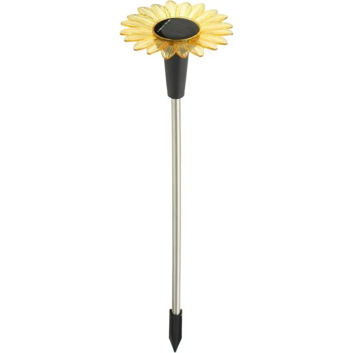 Galix Luz Solar Decorativa G4460, Forma de Girasol, Altura 44 cm, para Exterior