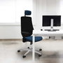 PIQUERAS Y CRESPO Silla de oficina Mardos con mecanismo Sincro, Azul marino y Negro