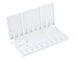 Liderpapel Paleta de plástico plegable con tapa y agujero para el pulgar 20x10x1,8 cm