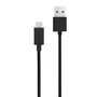 Celly Cable USB 2.0 Tipo A Macho a Micro USB B Macho, 1 Metro Negro, para Carga Rápida 2.1A y Sincronización de Datos