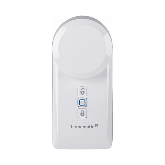 eQ-3 Homematic IP Cerradura de Puerta Inteligente HmIP-DLD, Mando a Distancia, Sin Llave, IP20, Blanco, con Baterías AA