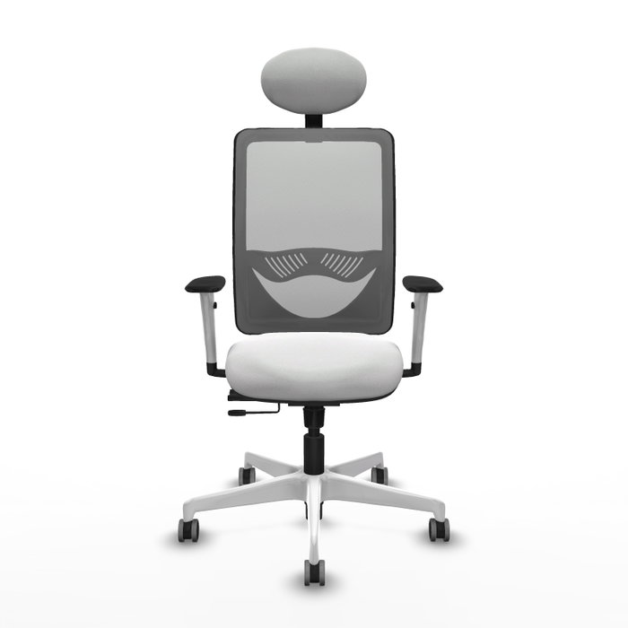 PIQUERAS Y CRESPO Silla de oficina Zulema con mecanismo Sincro/Traslack, Blanco y Gris PIQUERAS Y CRESPO Silla de oficina Zulema con mecanismo Sincro/Traslack, Blanco y Gris