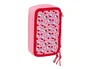 Safta Plumier Escolar Hello Kitty Triple Cremallera con 37 Piezas, 195x125x55 mm