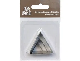 SIO-2 Set de 3 Cortadores Metálicos para Cerámica y Arcilla en Forma de Triángulo