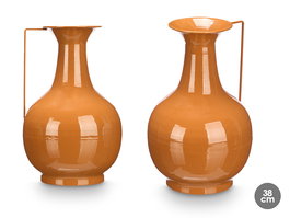 Giftdecor Jarron Bola 38 cm Teja Metal (Hierro) (Set de 4)