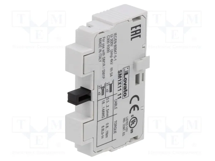 LOVATO ELECTRIC Contactos auxiliares de frente SM1P, SM1R LOVATO ELECTRIC Contactos auxiliares de frente SM1P, SM1R