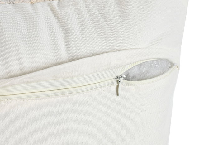 DKD Home Decor Cojín de Algodón Blanco Bordado a Mano 45x45 cm DKD Home Decor Cojín de Algodón Blanco Bordado a Mano 45x45 cm