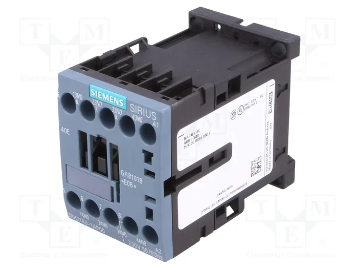 SIEMENS 3RH2140-1AP00 Contactor 4 polos 230VAC 10A SIEMENS 3RH2140-1AP00 Contactor 4 polos 230VAC 10A