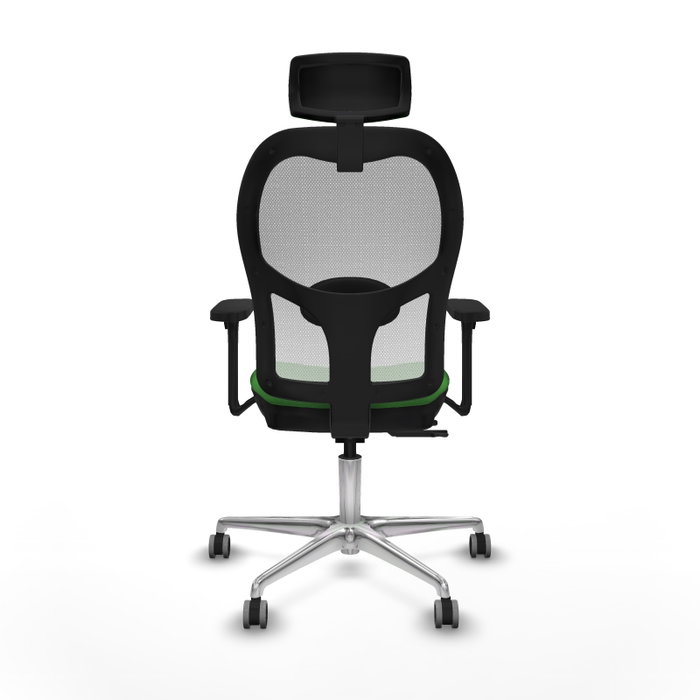PIQUERAS Y CRESPO Silla de oficina Jorquera con mecanismo Sincro/Traslack, Verde y Blanco