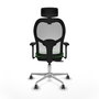 PIQUERAS Y CRESPO Silla de oficina Jorquera con mecanismo Sincro/Traslack, Verde y Blanco