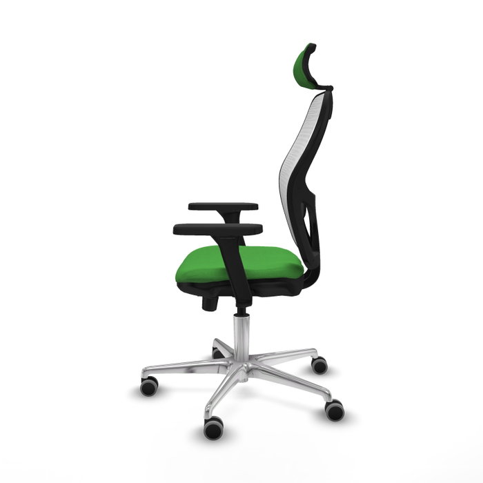 PIQUERAS Y CRESPO Silla de oficina Jorquera con mecanismo Sincro/Traslack, Verde y Blanco
