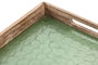 DKD Home Decor Bandeja de Mango Lacado Verde National Green
