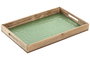 DKD Home Decor Bandeja de Mango Lacado Verde National Green