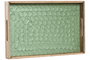 DKD Home Decor Bandeja de Mango Lacado Verde National Green