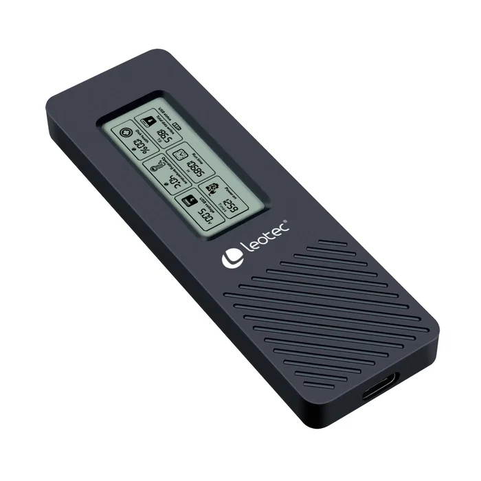 Leotec Caja Externa para SSD M.2 NVMe USB-C 3.2 Gen 2 con Panel LCD LEM2EXT01 - Hasta 10 Gbps, Compatible hasta 4TB, Aluminio Negro Leotec Caja Externa para SSD M.2 NVMe USB-C 3.2 Gen 2 con Panel LCD LEM2EXT01 - Hasta 10 Gbps, Compatible hasta 4TB, Aluminio Negro