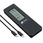Leotec Caja Externa para SSD M.2 NVMe USB-C 3.2 Gen 2 con Panel LCD LEM2EXT01 - Hasta 10 Gbps, Compatible hasta 4TB, Aluminio Negro