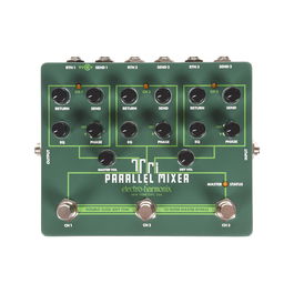 EHX Tri Parallel Mixer Pedal Switch para mezclar Loops y efectos, incluye fuente de alimentación 9,6DC-200 PSU