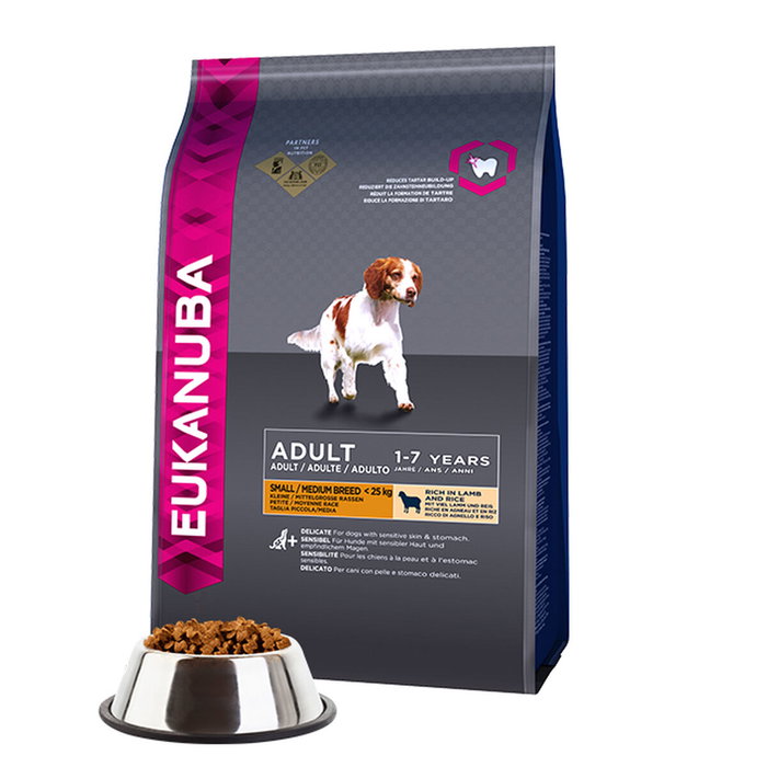 Pienso Eukanuba Small & Medium Adulto Cordero Arroz 12 kg Pienso Eukanuba Small & Medium Adulto Cordero Arroz 12 kg
