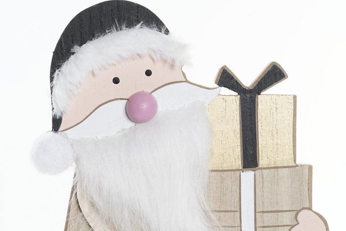 DKD Home Decor Figura Navidad Moderna Negro Blanco 5 x 31 x 18.5 cm (6 Unidades)