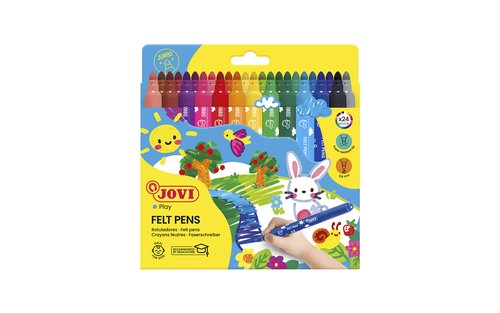 Jovi Rotuladores Maxi Colores Surtidos Estuche 24 UD Jovi Rotuladores Maxi Colores Surtidos Estuche 24 UD