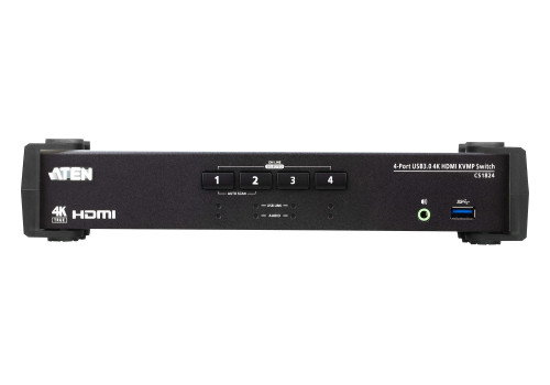 Aten CS1824-AT-G Interruptor KVM de 4 Puertos HDMI 4K USB 3.0 Negro Aten CS1824-AT-G Interruptor KVM de 4 Puertos HDMI 4K USB 3.0 Negro