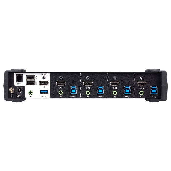 ATEN CS1824 Switch KVMP HDMI USB 3.0 de 4 Puertos 4K con Conectividad Versátil para Computadoras y Periféricos