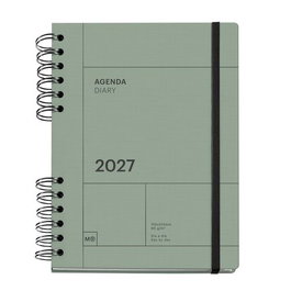Miquelrius Agenda Anual 2027 Trends Back to Basics Wire-O Verde