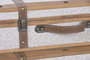 DKD Home Decor Baúl Alpino de Madera y Poliéster, Blanco y Marrón, Set de 2 Piezas (36 x 18 x 62 cm)