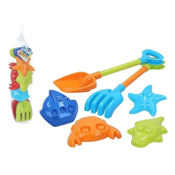 Color Baby Set de pala, rastrillo y 4 moldes 39 cm - Modelos surtidos Color Baby Set de pala, rastrillo y 4 moldes 39 cm - Modelos surtidos