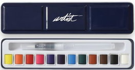 ARTIST BY ALEX BOG Estuche 12 pastillas acuarela + pincel tinbox artist