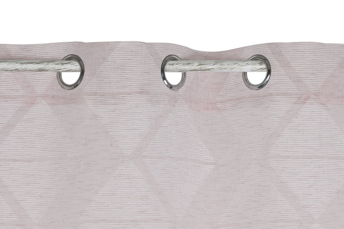 DKD Home Decor Cortina de Poliéster 140x260 con 8 Anillas Rosa Palo