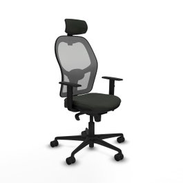 PIQUERAS Y CRESPO Silla de oficina Jorquera con mecanismo Sincro, Negro y Gris
