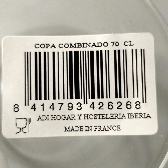 Copa Combinado Vidrio Transparente 70 cL