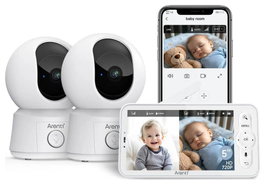 Arenti AInanny B2 con 2 cámaras inalámbricas, blanco