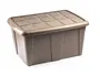 Plasticforte Contenedor de Plástico 60L Beige con Tapa 630x450x320mm