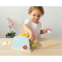 KioKids Tostadora de Madera con Accesorios Azul
