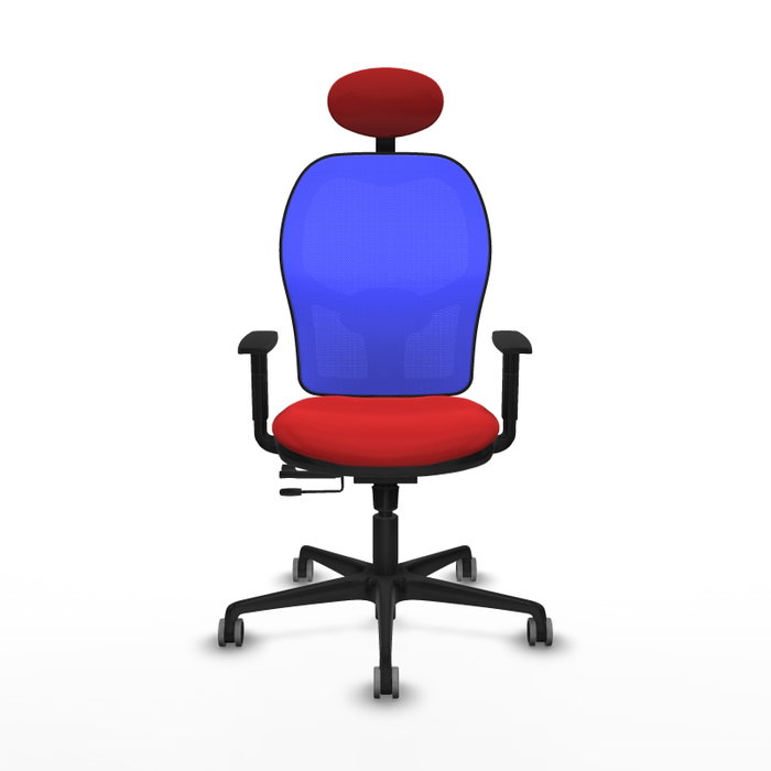 PIQUERAS Y CRESPO Silla de oficina Jorquera con mecanismo Sincro/Traslack Rojo y Azul PIQUERAS Y CRESPO Silla de oficina Jorquera con mecanismo Sincro/Traslack Rojo y Azul