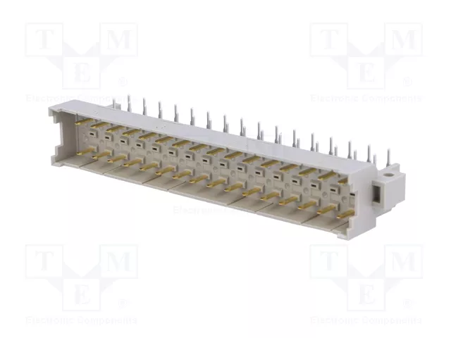 HARTING Conector DIN 41612 de 32 pines, macho, angular 90°