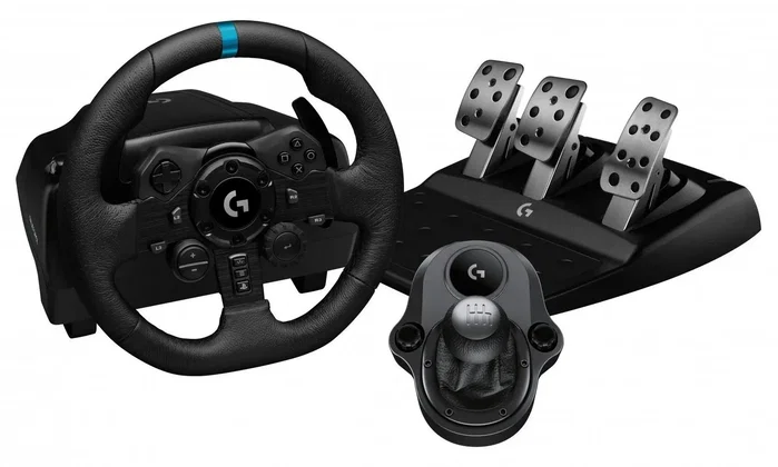 Logitech G923 SE Negro con volante, pedales y palanca de control para PC, PlayStation 4 y PlayStation 5